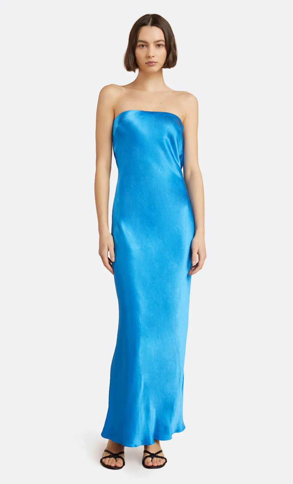 MOONDANCE STRAPLESS DRESS - MID BLUE sold by bec + bridge