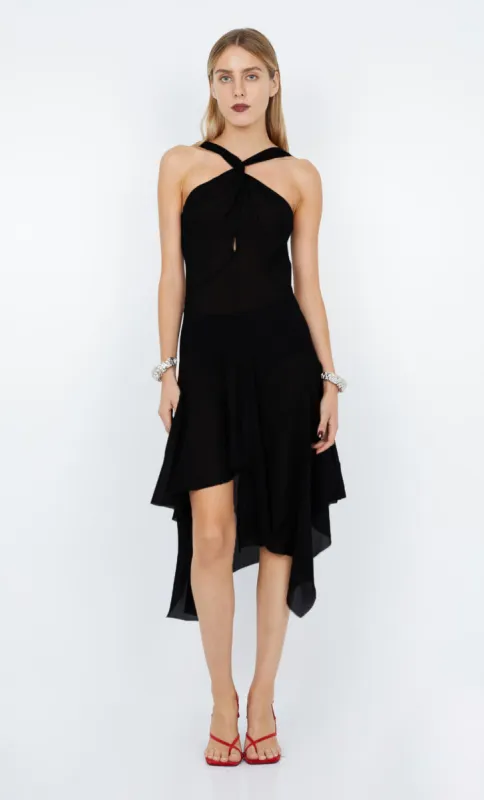 AIDA HALTER DRESS - BLACK sold by bec + bridge