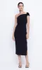 ELEA ASYM MIDI DRESS - BLACK sold by bec + bridge