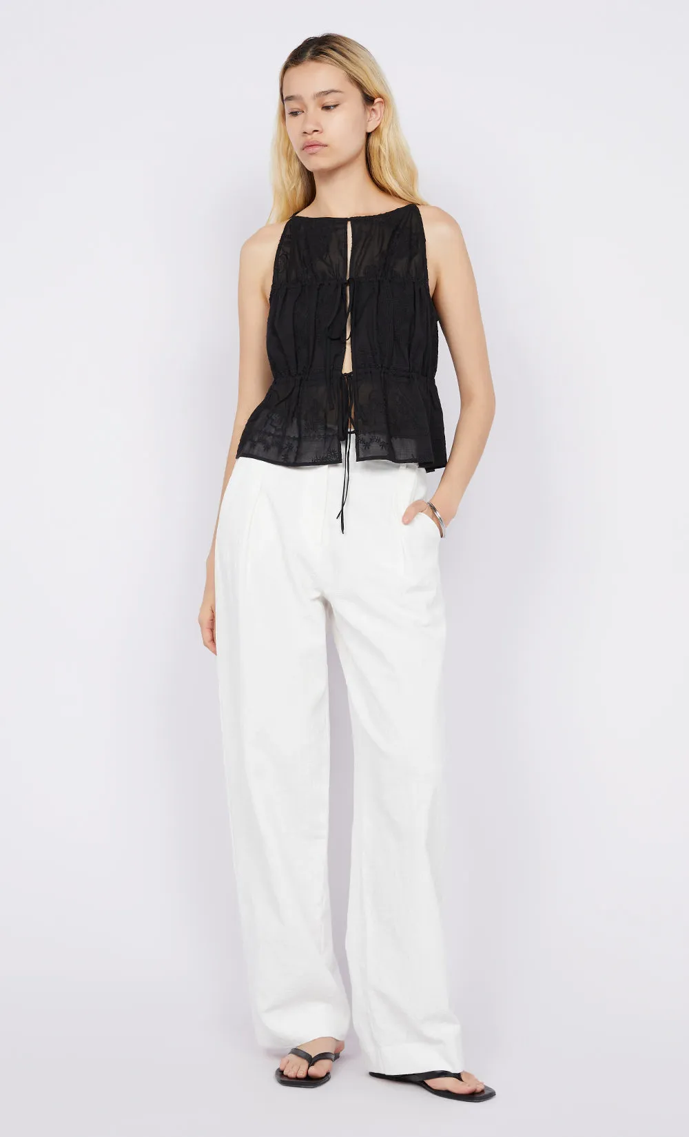 ZALEA GATHERED TOP - BLACK sold by bec + bridge product image thumbnail 5