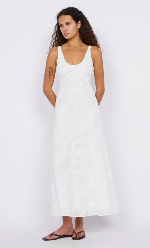ZALEA SCOOP NECK DRESS - WHITE sold by bec + bridge
