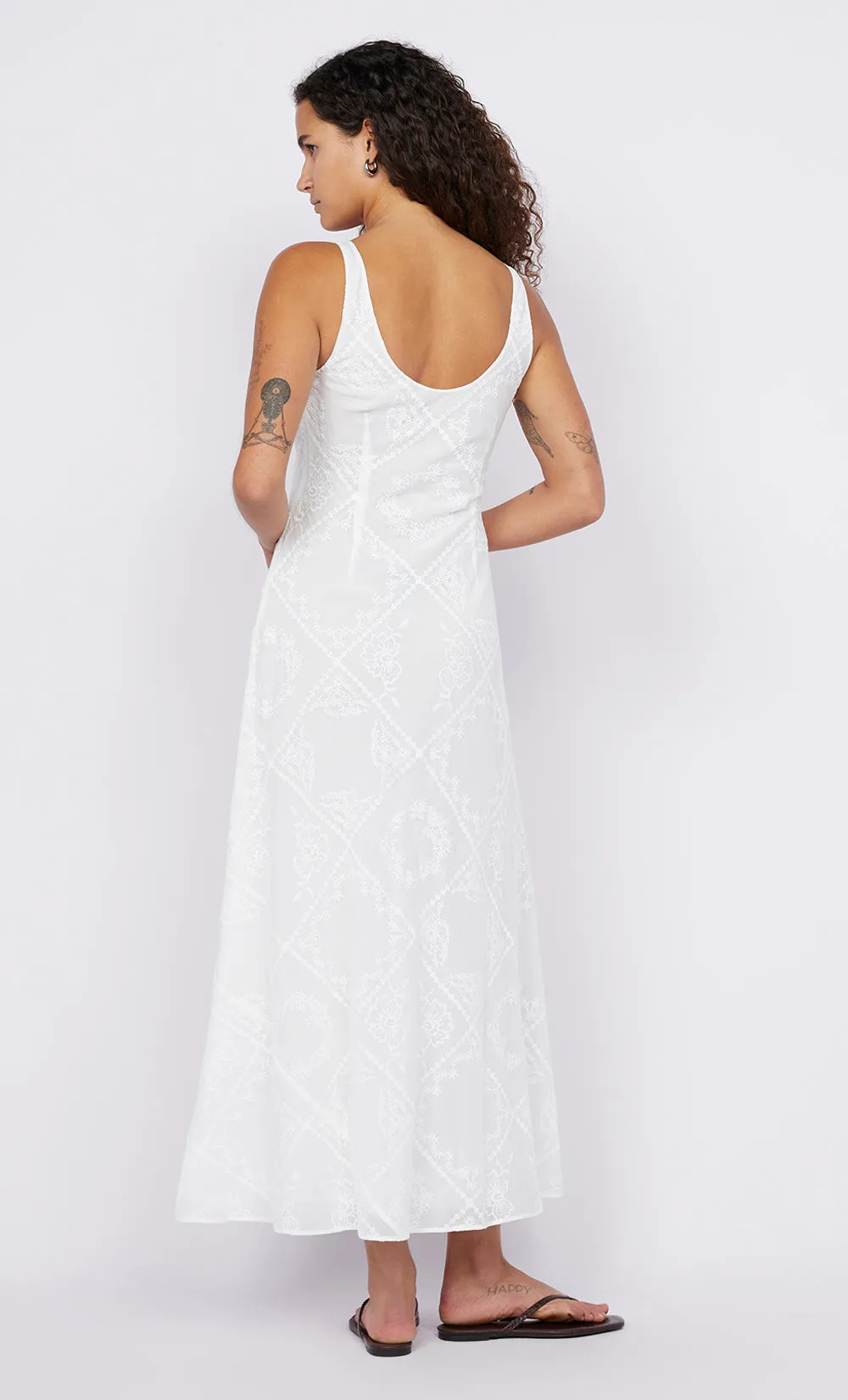 ZALEA SCOOP NECK DRESS - WHITE sold by bec + bridge product image thumbnail 2
