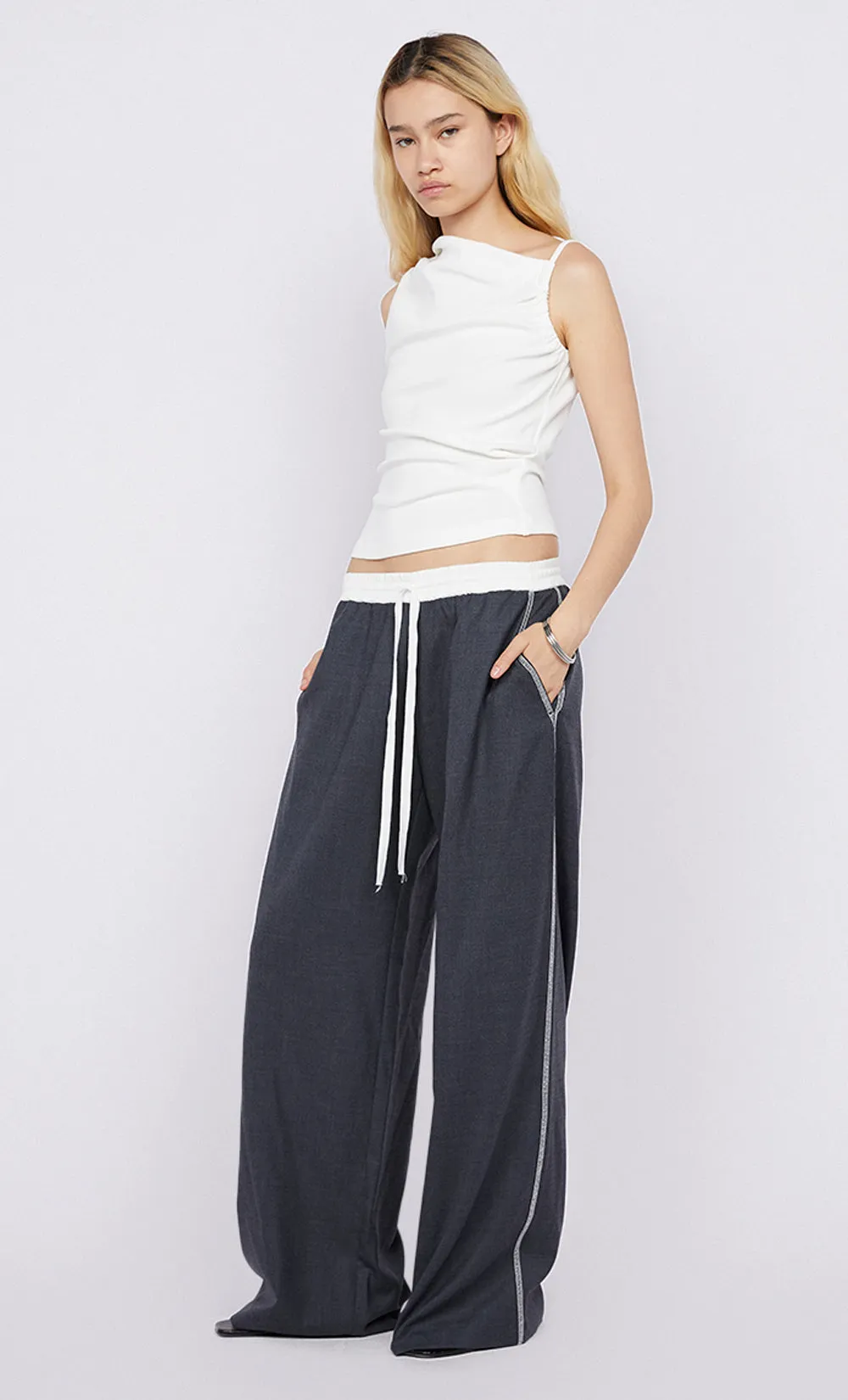 LEILA ASYM TANK - IVORY sold by bec + bridge product image thumbnail 3