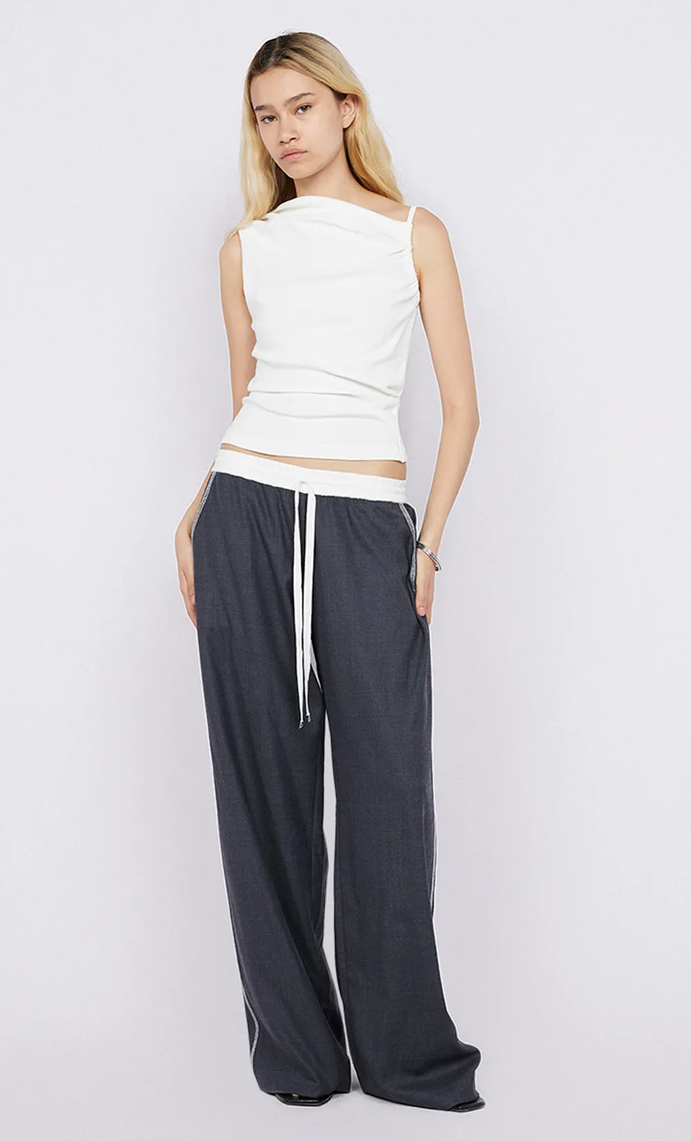 LEILA ASYM TANK - IVORY sold by bec + bridge