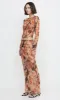 AVERIL GATHERED MAXI SKIRT - GLITCH FLORAL sold by bec + bridge