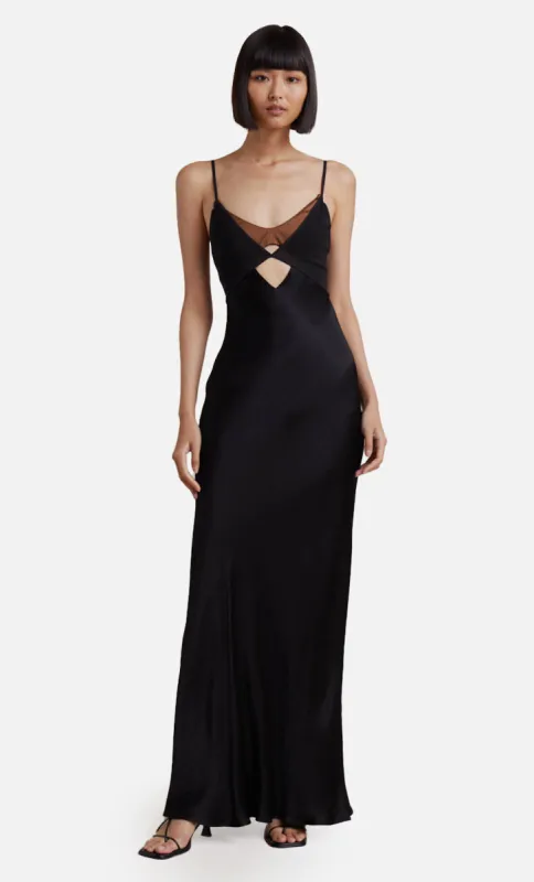 HEATHER MAXI DRESS - BLACK/CHOC sold by bec + bridge