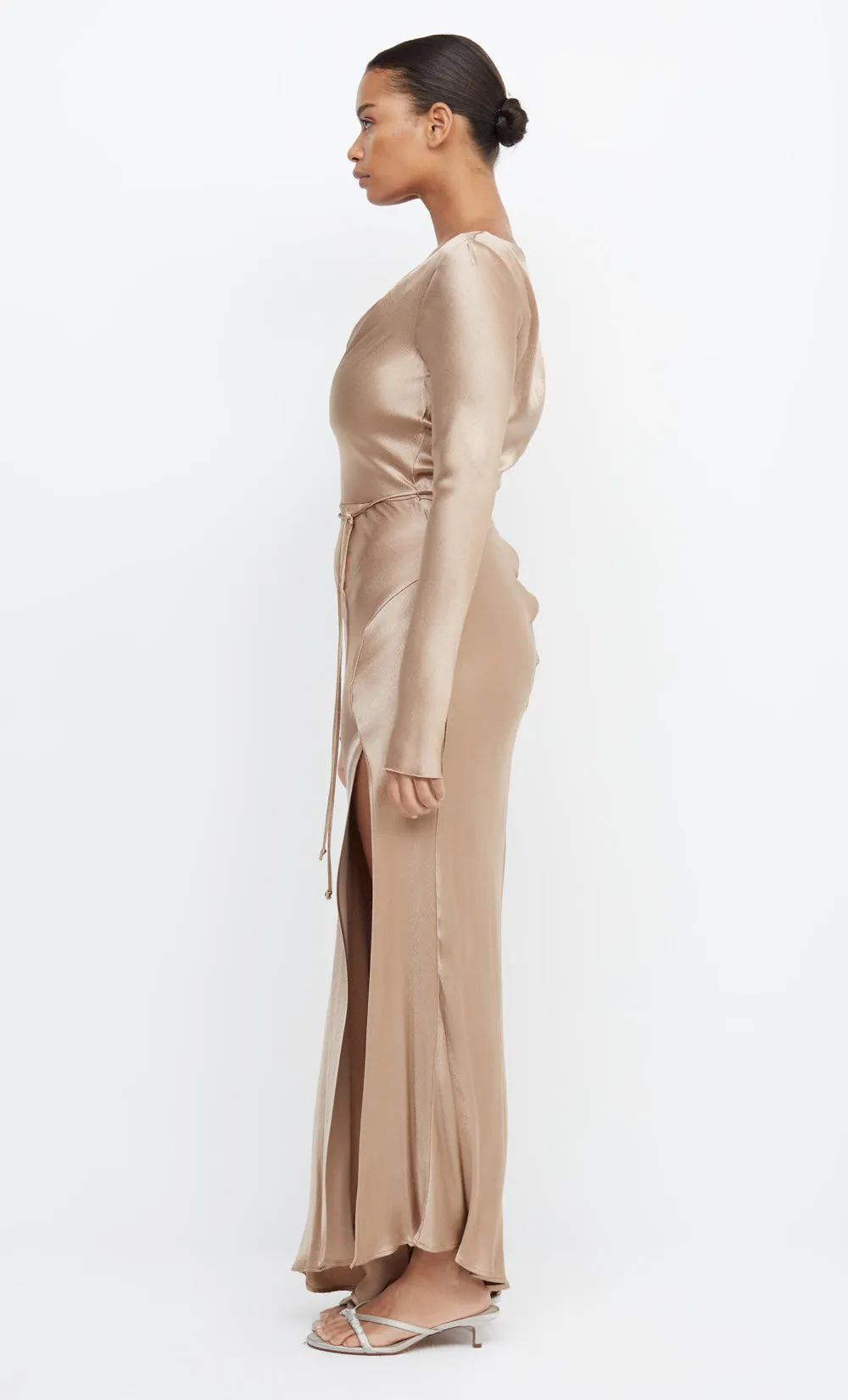 MOON DANCE LONG SLEEVE COWL DRESS - GOLDEN sold by bec + bridge product image thumbnail 4
