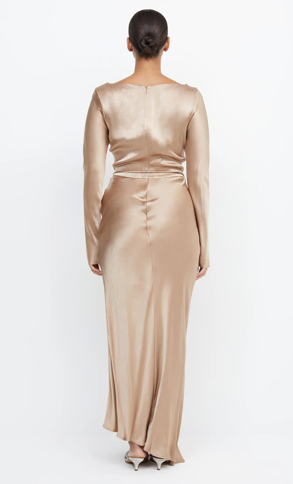 MOON DANCE LONG SLEEVE COWL DRESS - GOLDEN sold by bec + bridge product image thumbnail 2