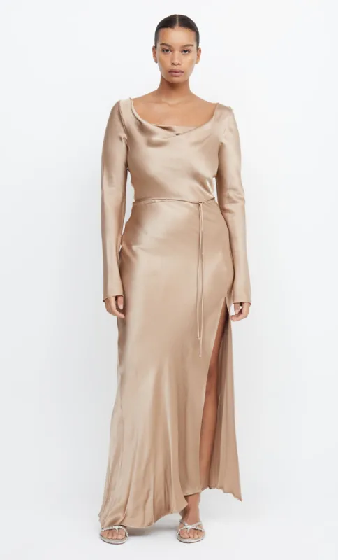 MOON DANCE LONG SLEEVE COWL DRESS - GOLDEN sold by bec + bridge