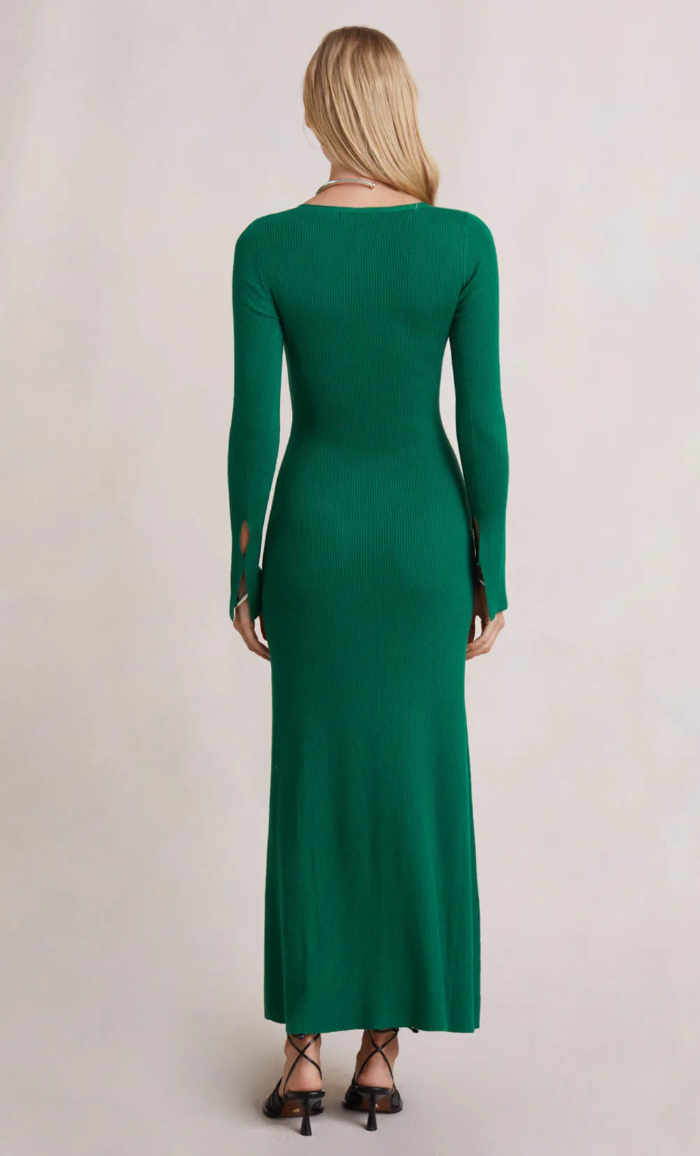 FREYA KNIT V MAXI DRESS - BOTTLE GREEN sold by bec + bridge product image thumbnail 4