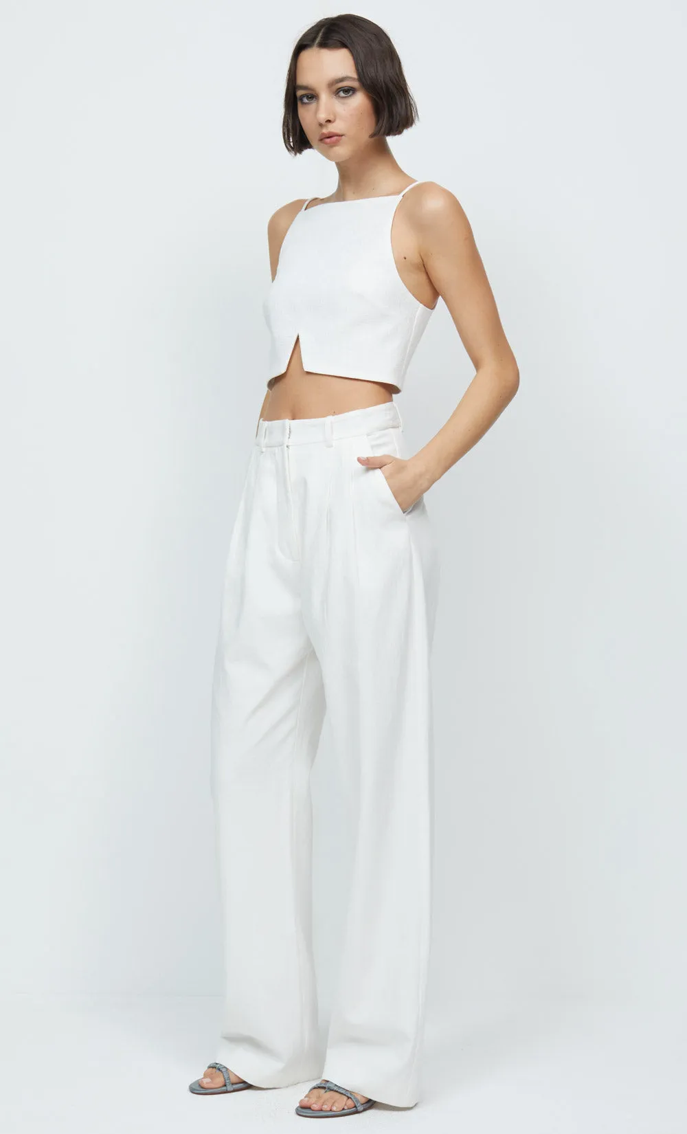 KATE CROPPED TOP - IVORY sold by bec + bridge product image thumbnail 3