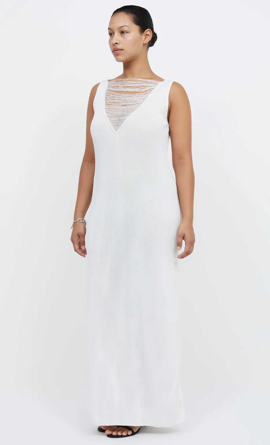 TILDA V NECK KNIT MAXI DRESS - IVORY sold by bec + bridge product image thumbnail 3
