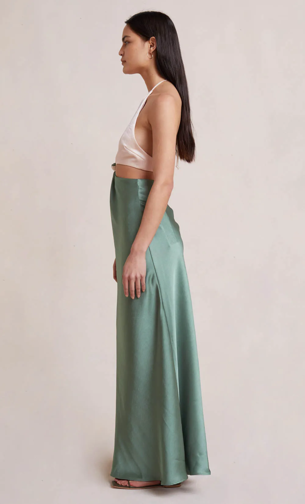 CARRIE HALTER MAXI DRESS - MULTI GREEN sold by bec + bridge product image thumbnail 5