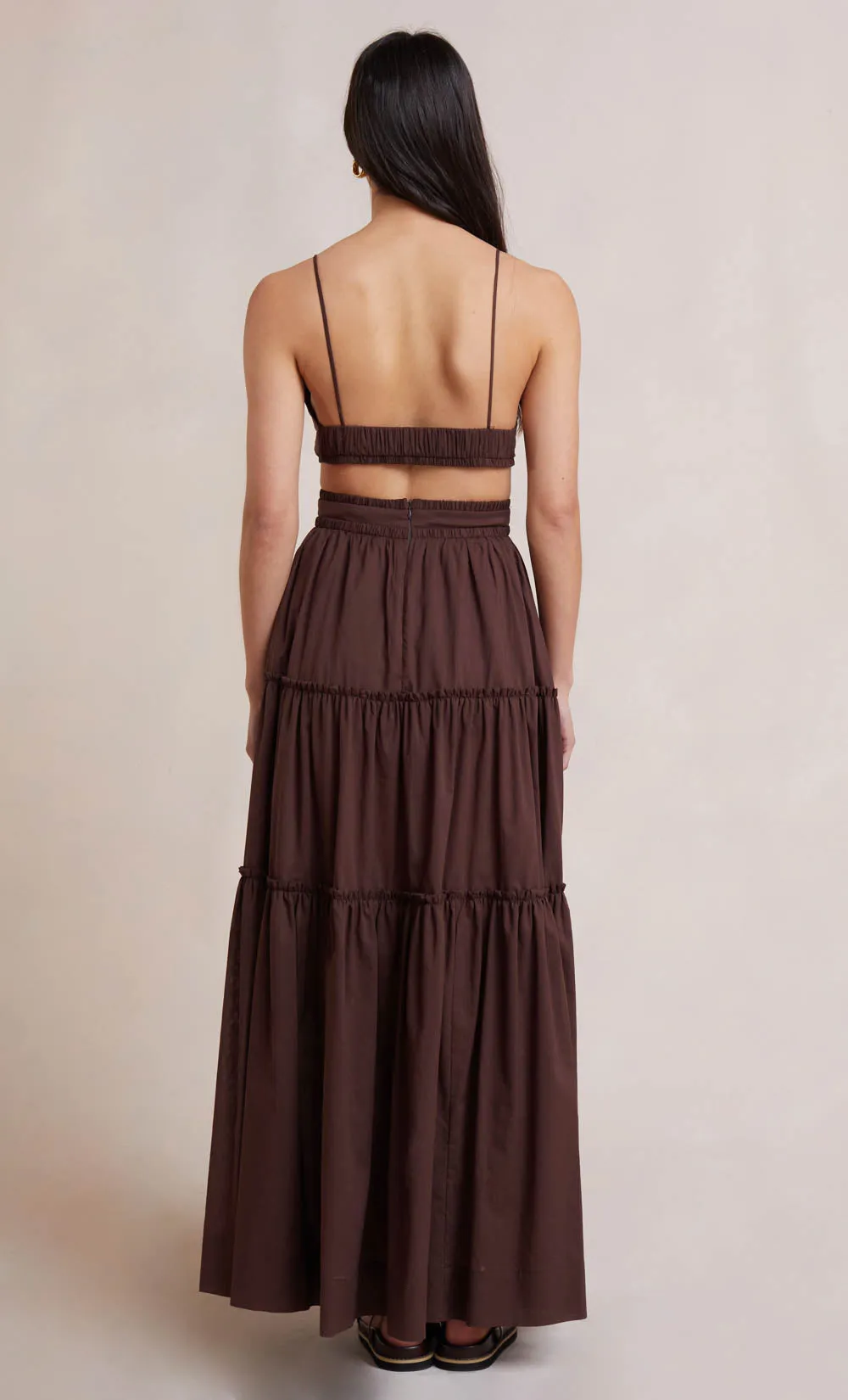 CARLA V MAXI DRESS - CHOCOLATE sold by bec + bridge product image thumbnail 3