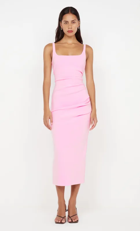 KARINA TUCK MIDI DRESS - ORCHID PINK sold by bec + bridge