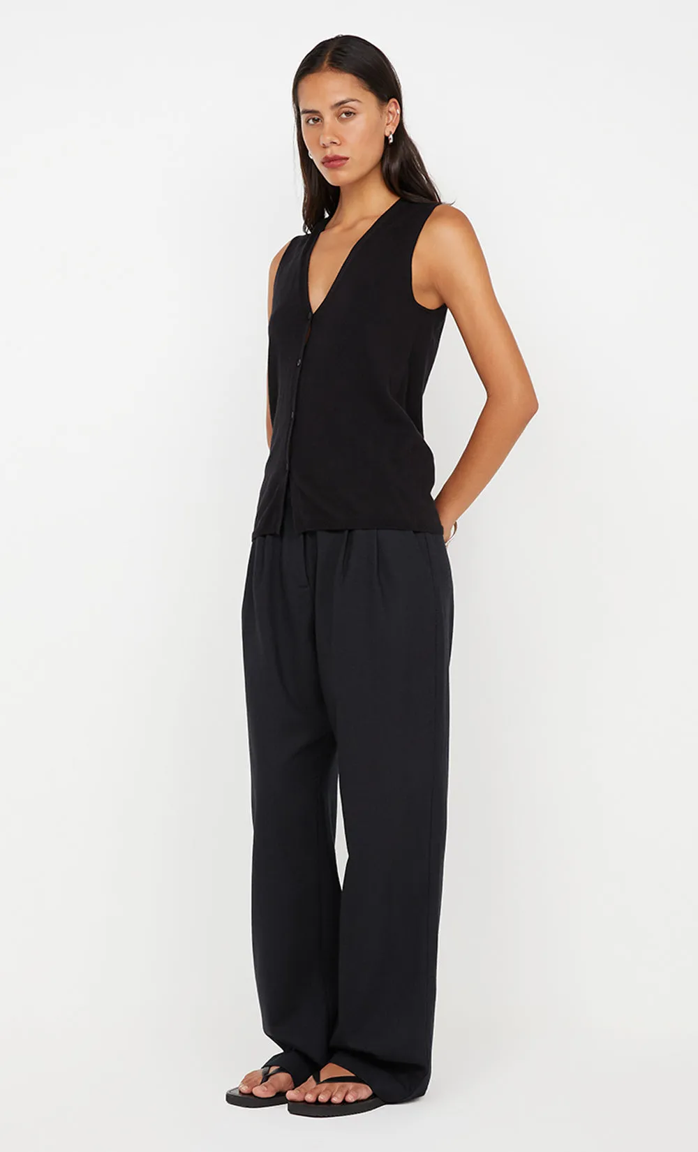 ILUKA BUTTONED VEST - BLACK sold by bec + bridge product image thumbnail 4