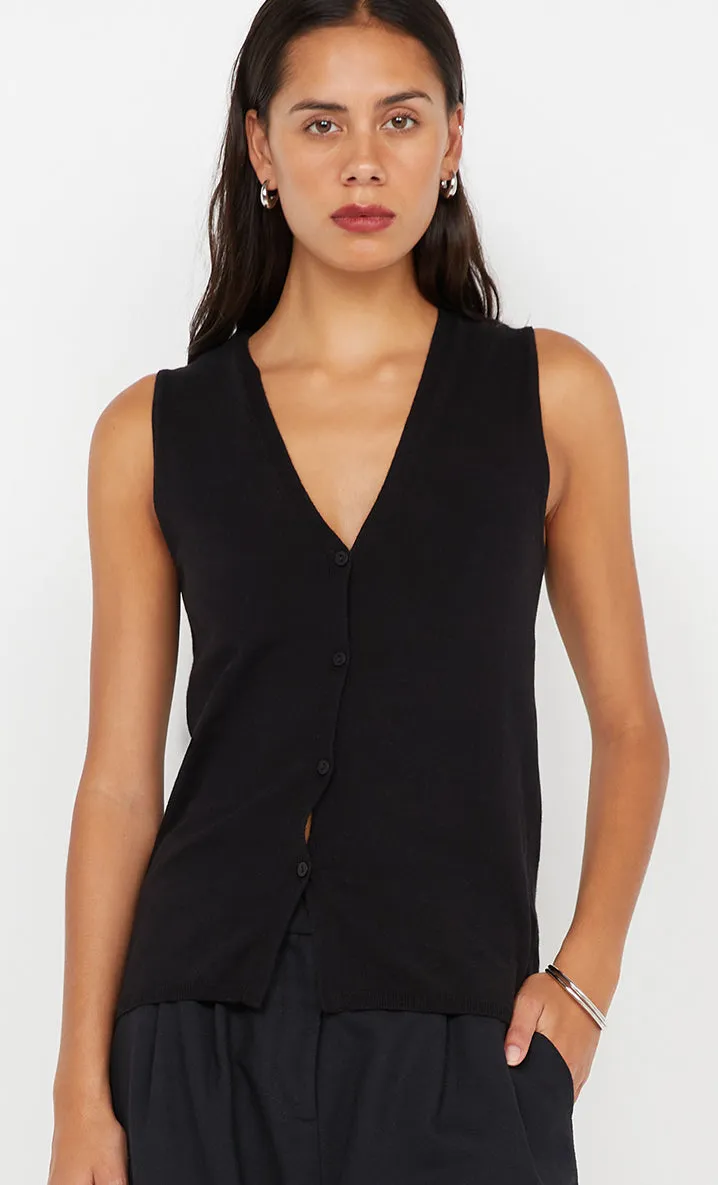 ILUKA BUTTONED VEST - BLACK sold by bec + bridge product image thumbnail 2