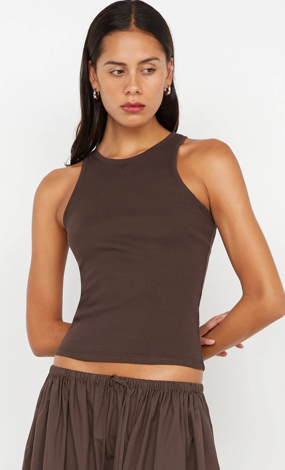 FELIX RACER TANK B+B LOGO - CHOCOLATE sold by bec + bridge product image thumbnail 2