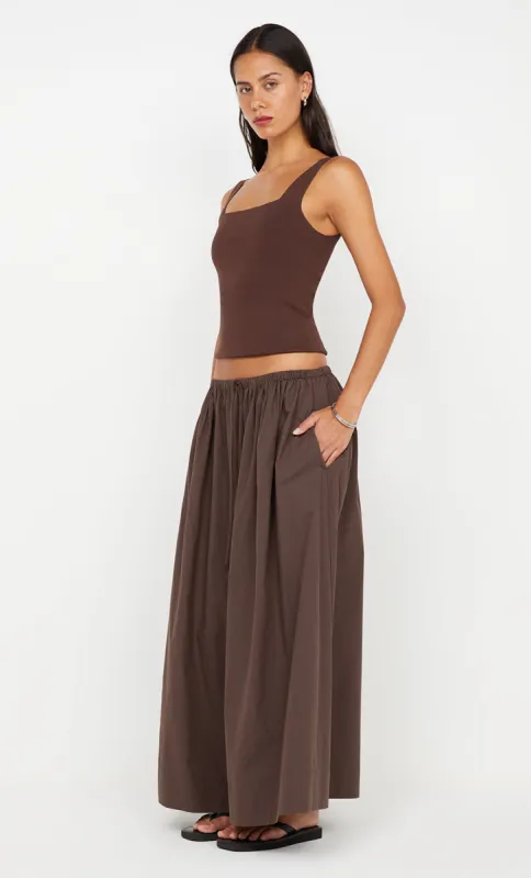 ELEANOR DRAWCORD MAXI SKIRT - CHOC sold by bec + bridge