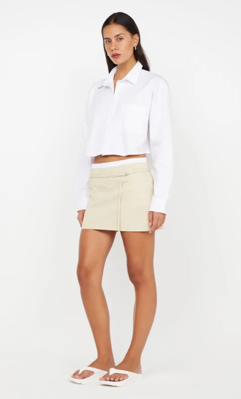 KELSI MINI SKIRT - BONE/WHITE sold by bec + bridge