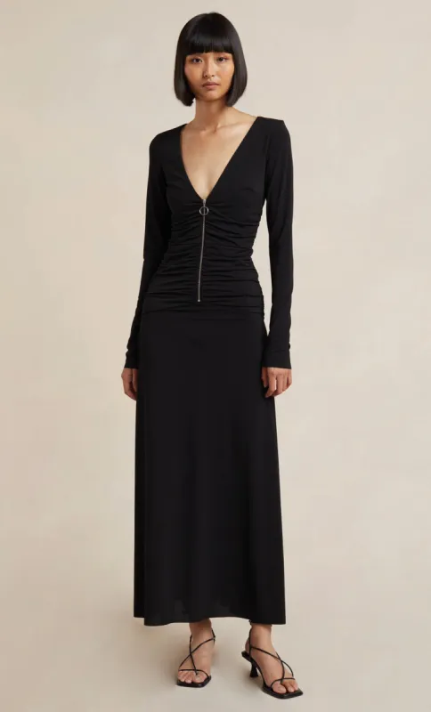 MYLA LONG SLEEVE MAXI DRESS - BLACK sold by bec + bridge