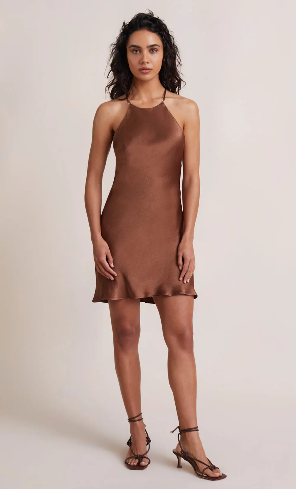 ANNIKA MINI DRESS - CHOCOLATE sold by bec + bridge