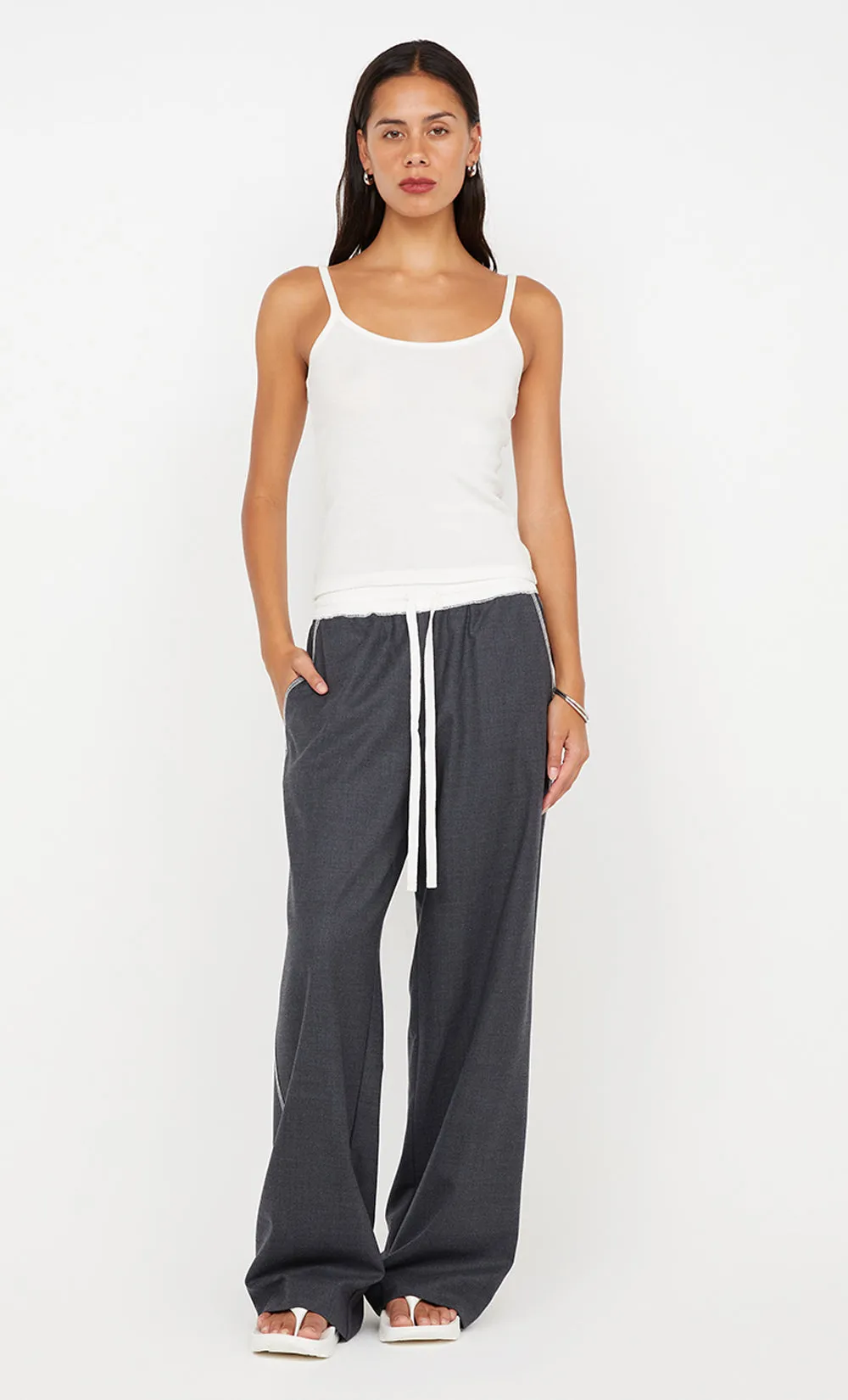 KODY RIB TANK - IVORY sold by bec + bridge