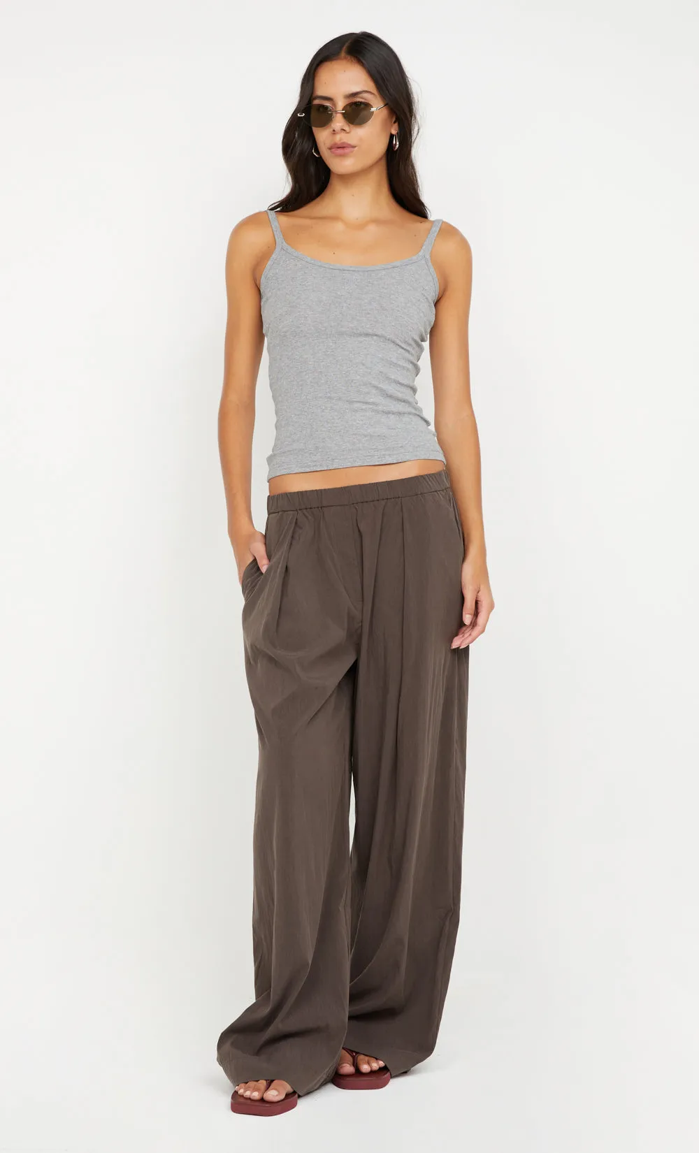 KODY RIB TANK - GREY MARLE sold by bec + bridge
