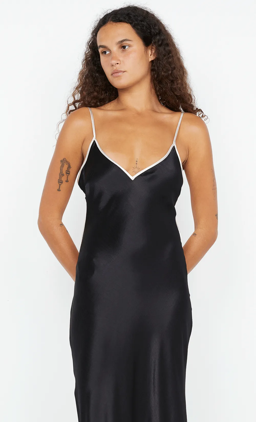 SOL TIE MAXI DRESS - BLACK/SAND sold by bec + bridge product image thumbnail 5