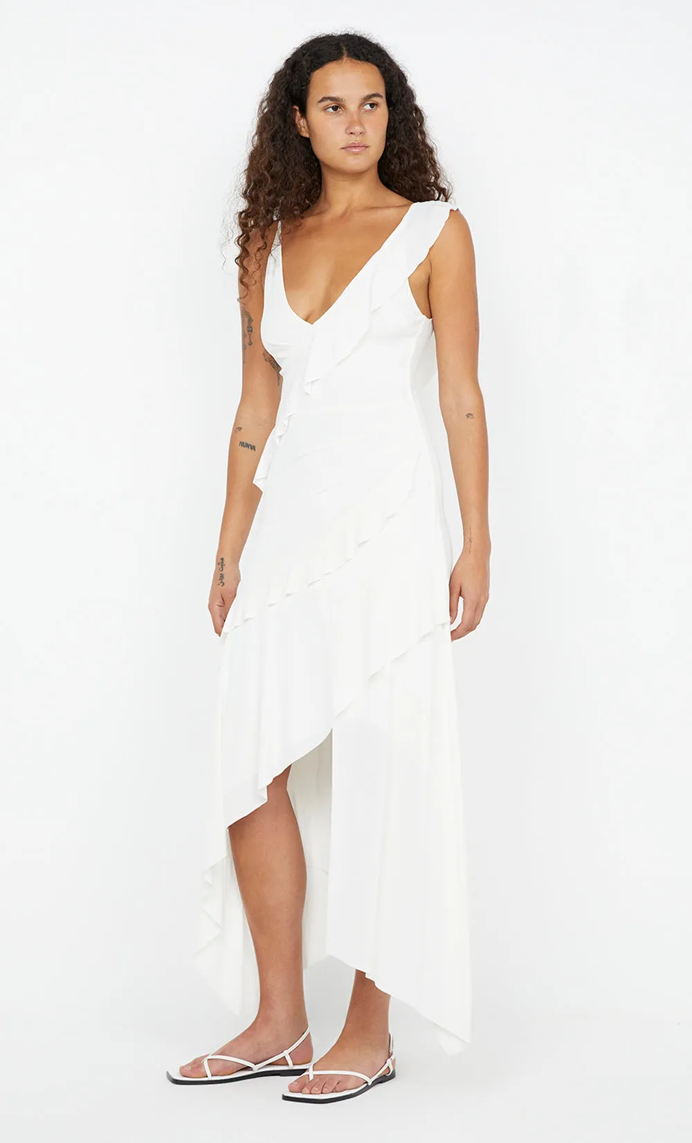 MARNIE ASYM DRESS - WHITE sold by bec + bridge product image thumbnail 4