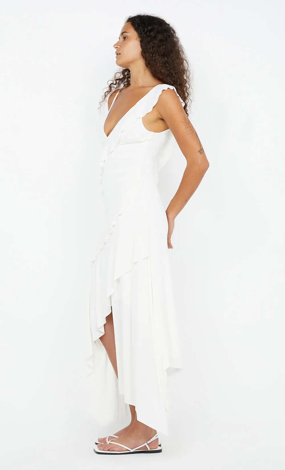 MARNIE ASYM DRESS - WHITE sold by bec + bridge product image thumbnail 5