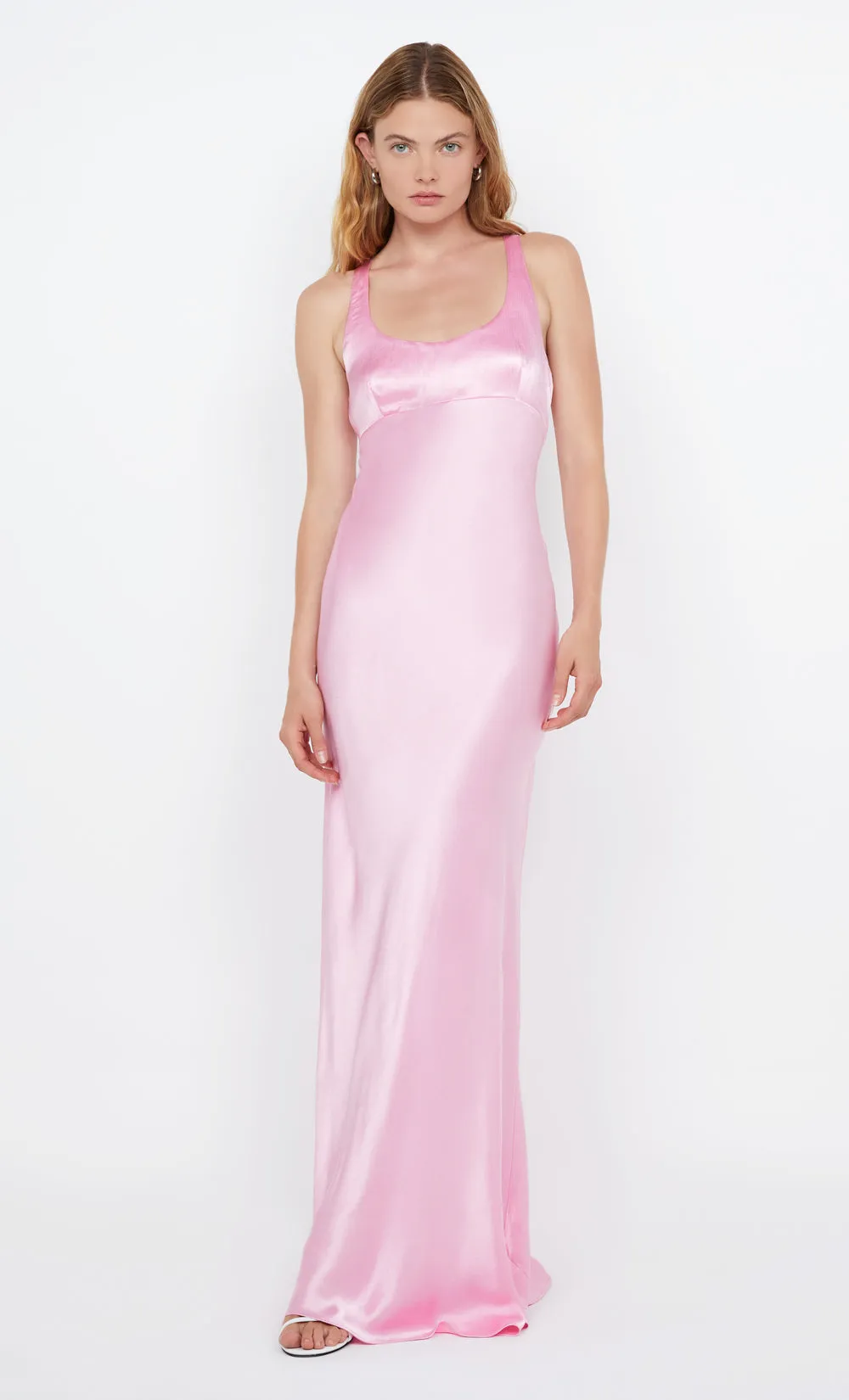 MAXINA CROSSOVER DRESS - CANDY PINK sold by bec + bridge