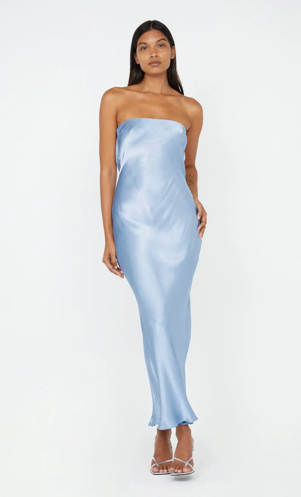 MOONDANCE STRAPLESS DRESS - POWDER BLUE sold by bec + bridge