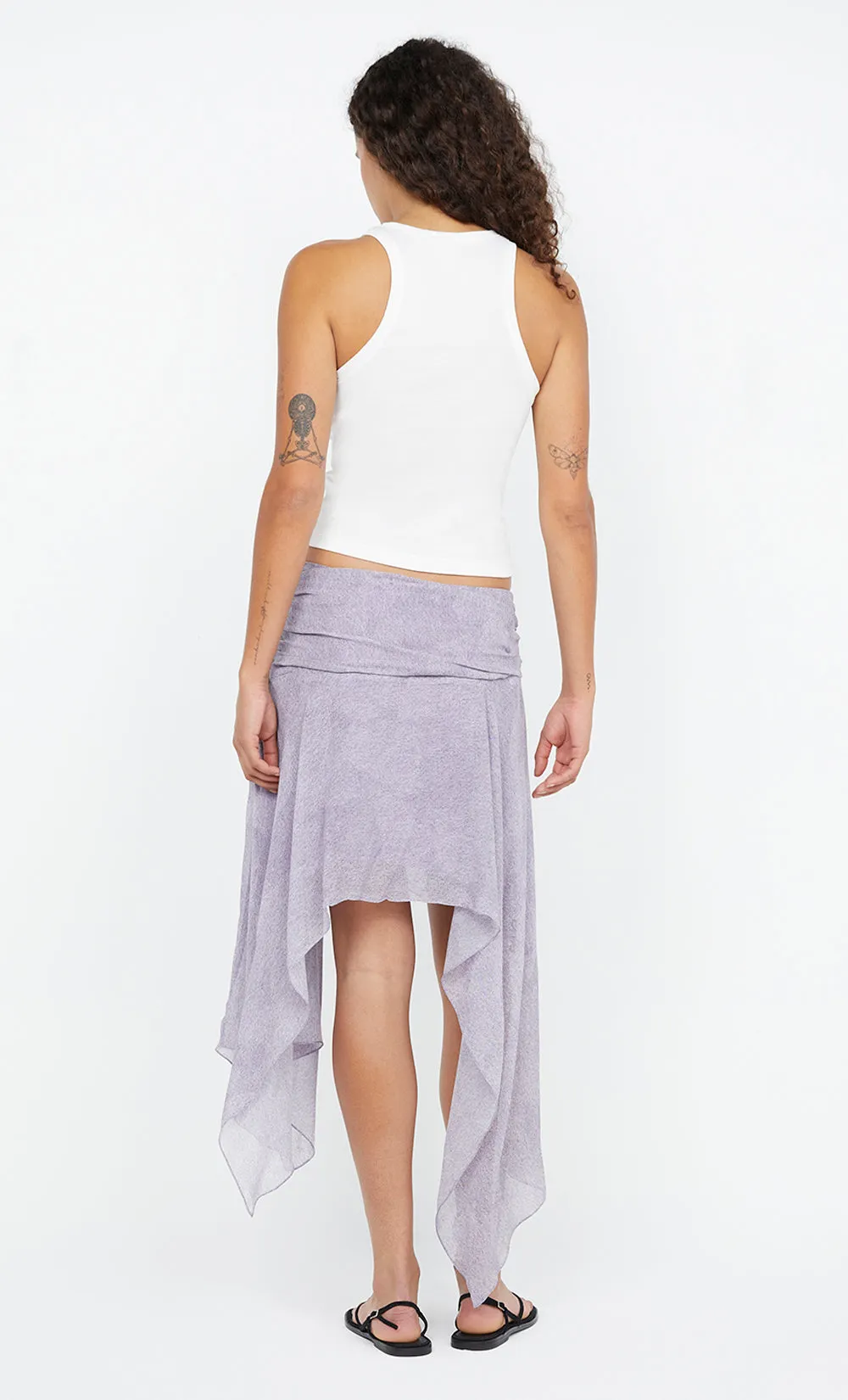 TALLIS ASYM SKIRT - LILAC DENIM PRINT sold by bec + bridge product image thumbnail 4