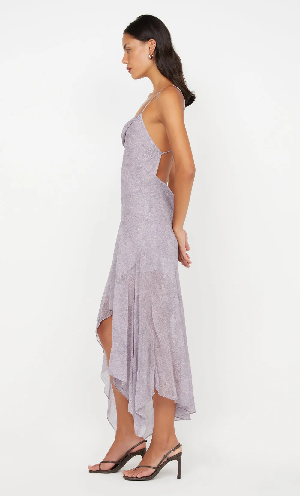 TALLIS ASYM DRESS - LILAC DENIM PRINT sold by bec + bridge product image thumbnail 5