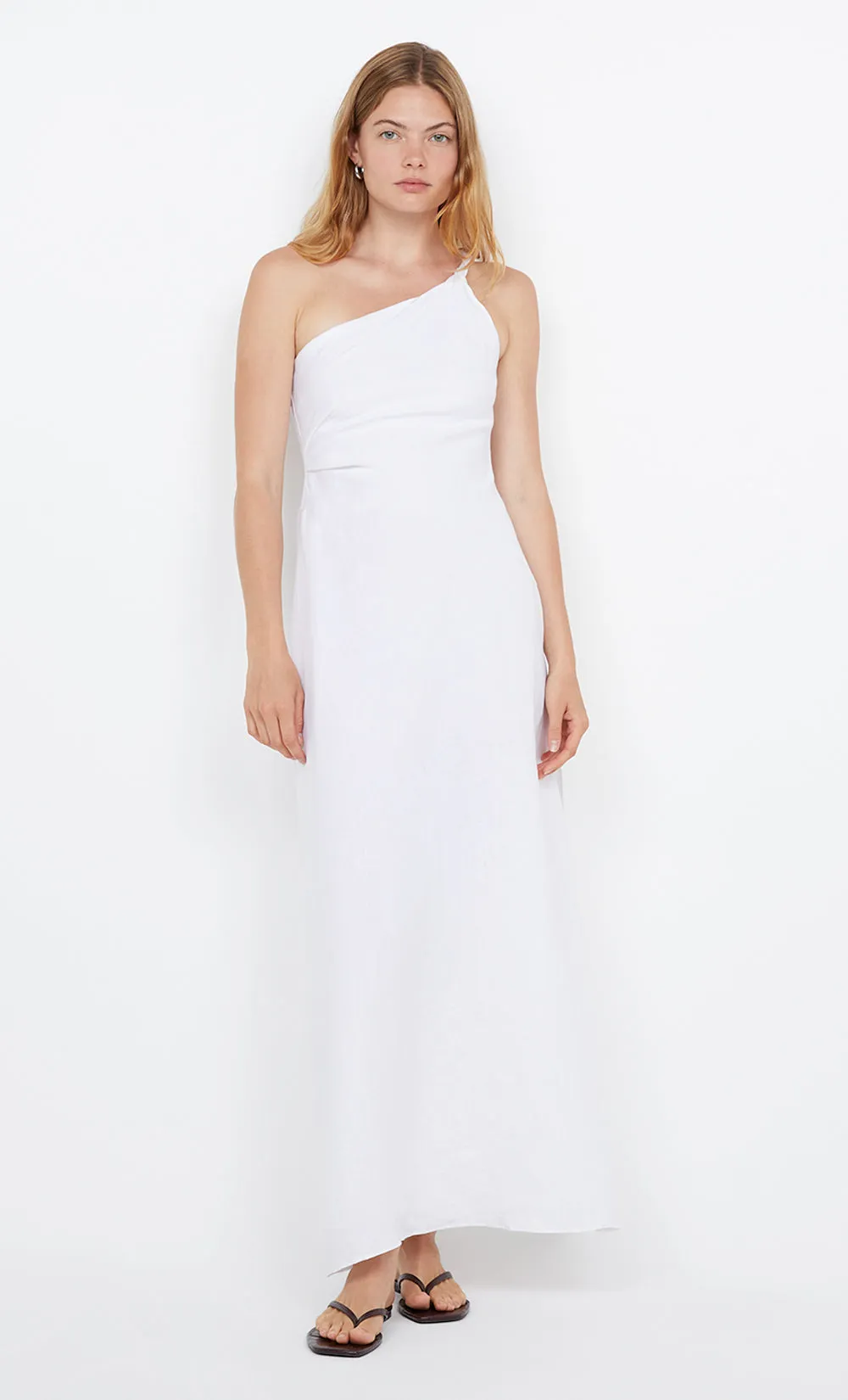 MELANIE ASYM MAXI DRESS - WHITE sold by bec + bridge