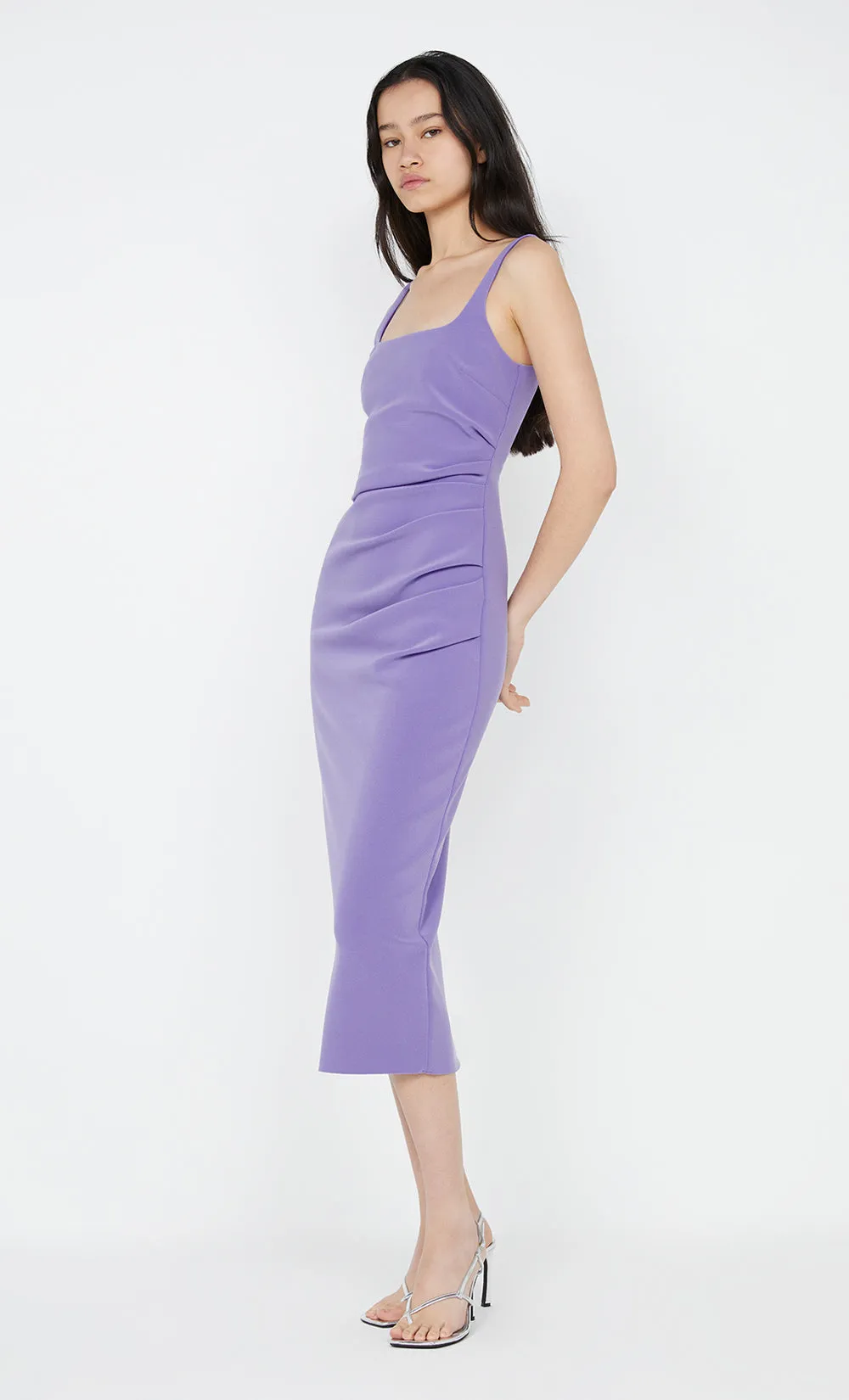 KARINA TUCK MIDI DRESS - GRAPE sold by bec + bridge product image thumbnail 3