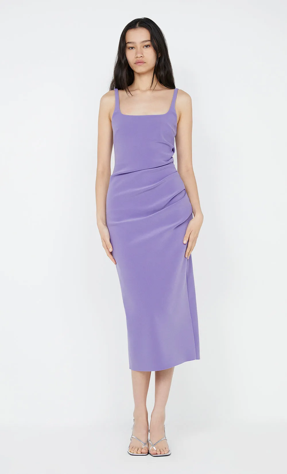 KARINA TUCK MIDI DRESS - GRAPE sold by bec + bridge
