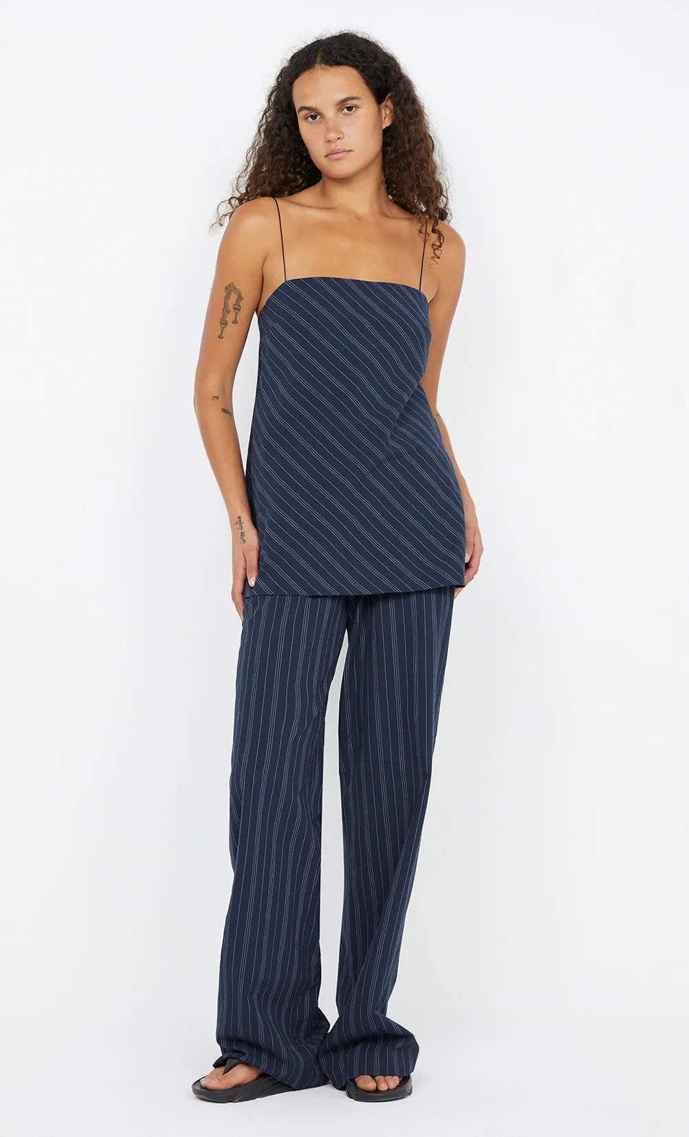 PEYSON PANT - INK/IVORY STRIPE sold by bec + bridge product image thumbnail 2