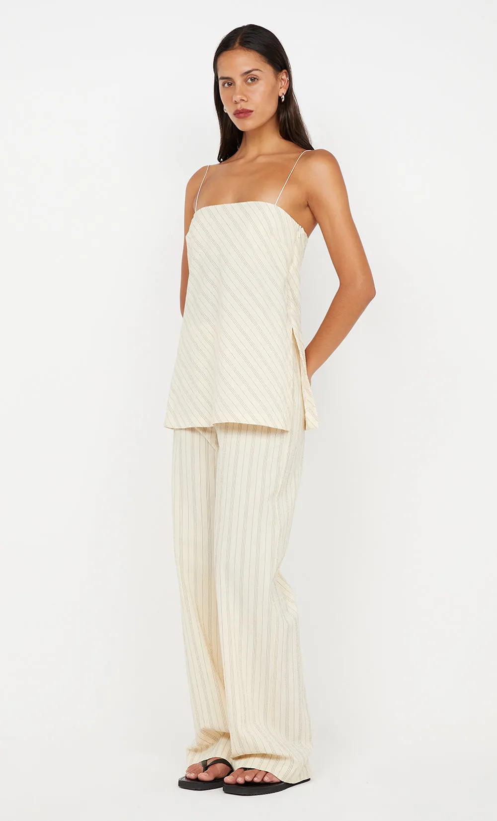 PEYSON PANT - CREAM/BLACK STRIPE sold by bec + bridge