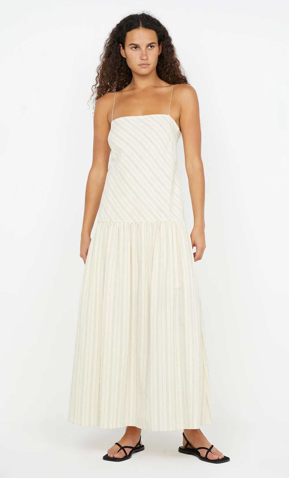 PEYSON MAXI DRESS - CREAM/BLACK STRIPE sold by bec + bridge