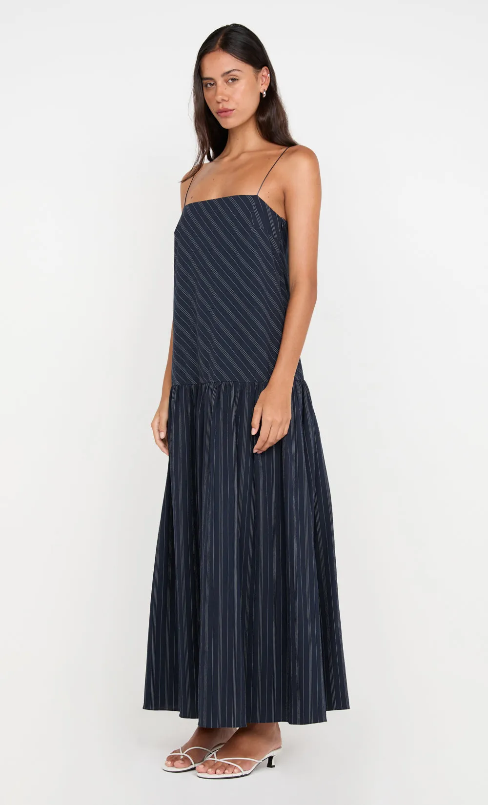 PEYSON MAXI DRESS - INK/ IVORY STRIPE sold by bec + bridge product image thumbnail 3