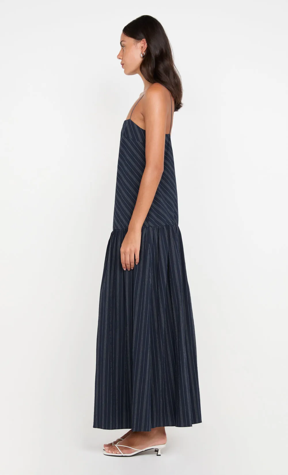 PEYSON MAXI DRESS - INK/ IVORY STRIPE sold by bec + bridge product image thumbnail 4