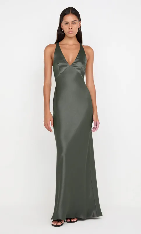 THE DREAMER V NECK DRESS - DARK WILLOW OLD sold by bec + bridge