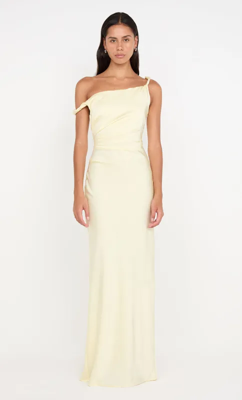 LUNETTA TWIST STRAP DRESS - ICE YELLOW sold by bec + bridge