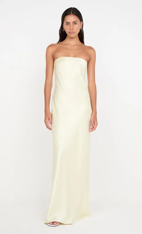 AUSTEN STRAPLESS MAXI DRESS - ICE YELLOW sold by bec + bridge