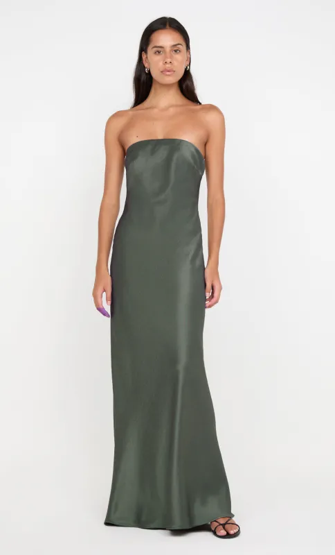 AUSTEN STRAPLESS MAXI DRESS - DARK WILLOW sold by bec + bridge