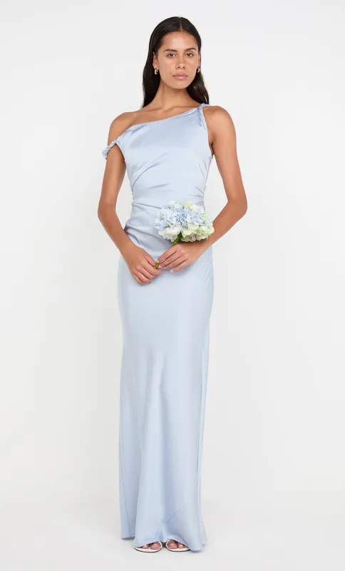 LUNETTA TWIST STRAP DRESS - DUSTY BLUE sold by bec + bridge