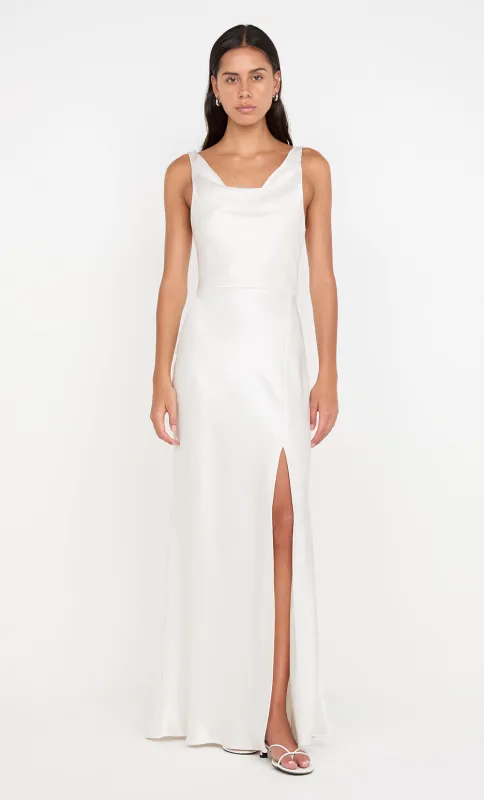 AUSTEN COWL NECK MAXI DRESS - IVORY sold by bec + bridge