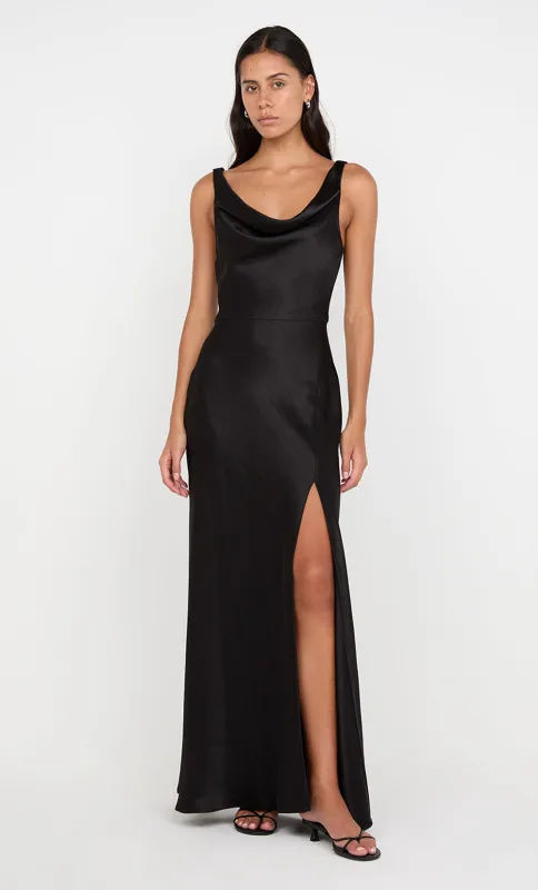 AUSTEN COWL NECK MAXI DRESS - BLACK sold by bec + bridge
